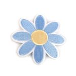 Aplicatie termoadeziva brodata 83 mm floare Bleu fotografia produsului