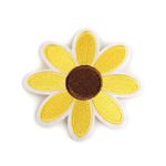 Aplicatie termoadeziva brodata 83 mm floare Galbena fotografia produsului