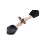 Inchizatoare decorativa cu nasture pentru confectii, 21 cm, Negru fotografia produsului View 2 S