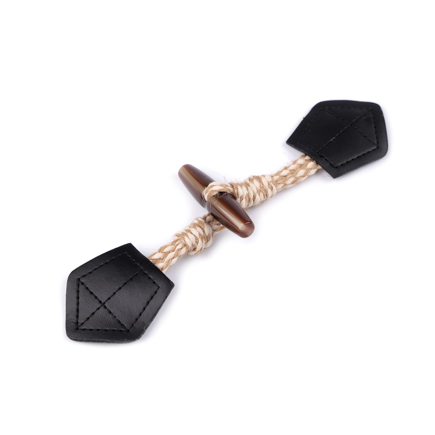 Inchizatoare decorativa cu nasture pentru confectii, 21 cm, Negru fotografia produsului View 2 L