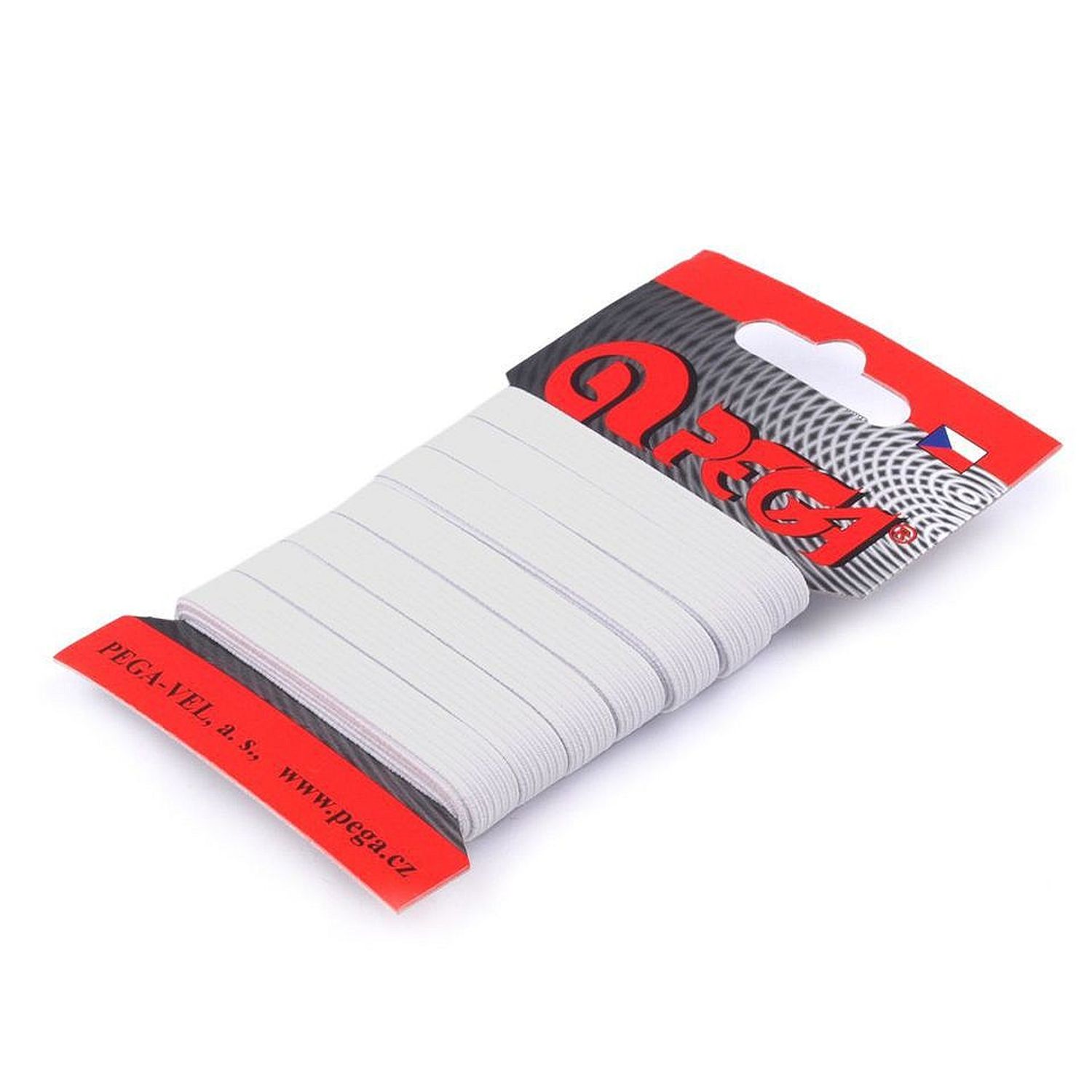 Elastic simplu plat, latime 7.9 mm, lungime 5 m, Alb fotografia produsului