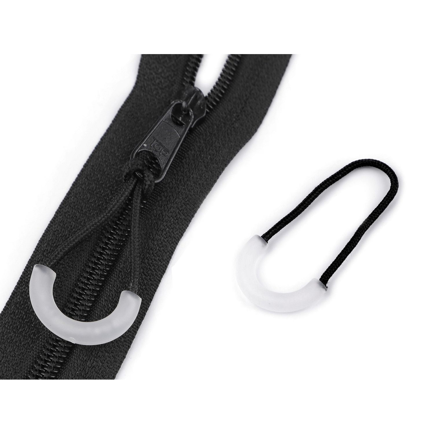 Tragator pentru fermoar 63 mm, Negru transparent fotografia produsului View 3 L