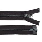 Fermoar plastic detasabil Kyrra, 2 cursoare, lungime 90 cm, Negru fotografia produsului