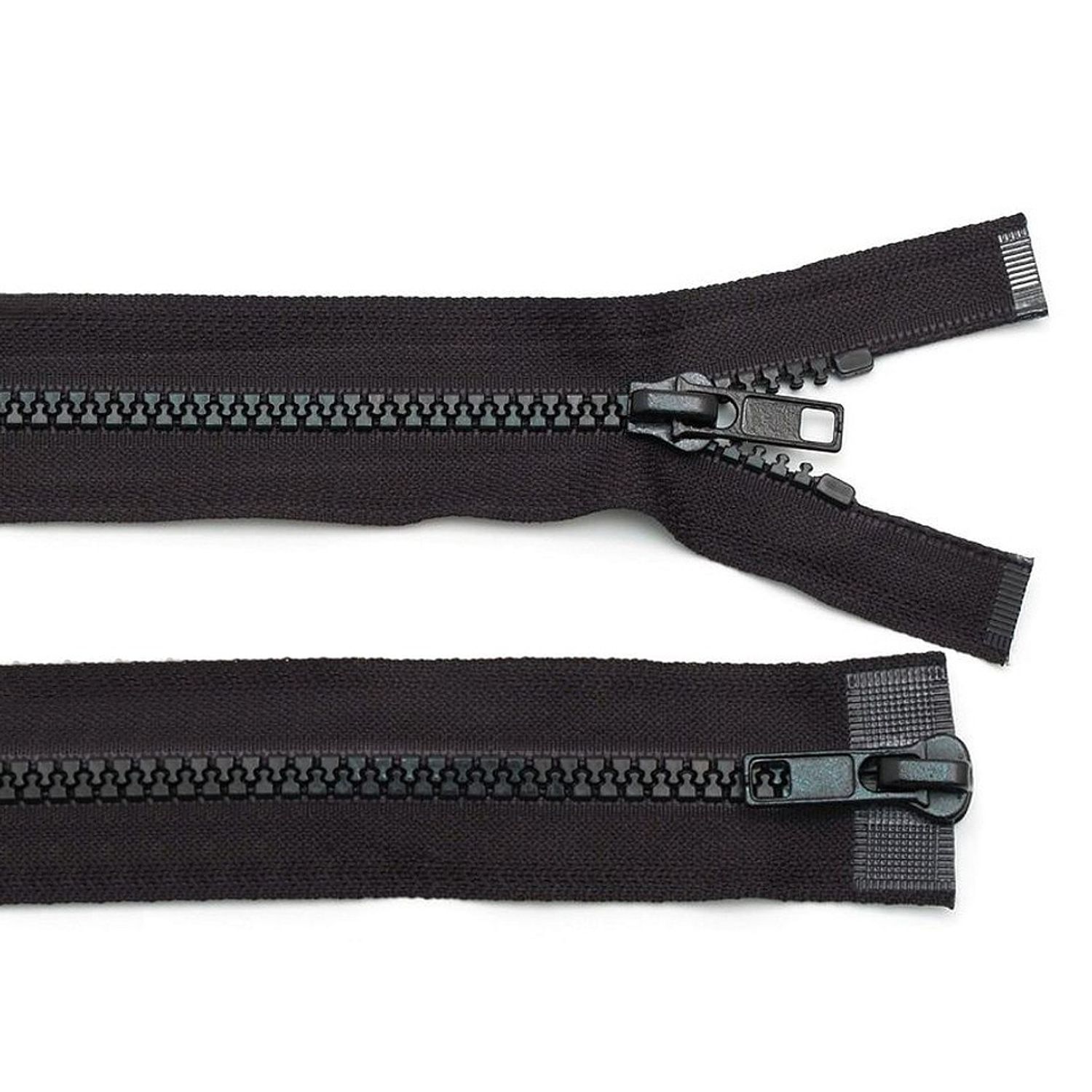 Fermoar plastic detasabil Kyrra, 2 cursoare, lungime 90 cm, Negru fotografia produsului