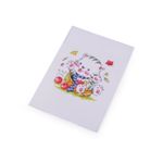 Set de brodat pentru copii, model imprimat 14 x 20 cm, Pisica vesela fotografia produsului