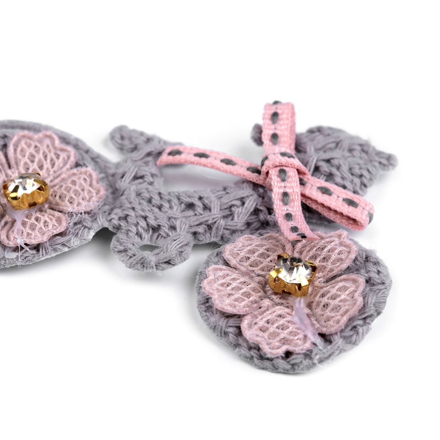 Accesoriu textil decorativ pentru haine, Bicicleta, 4 x 6,7 cm fotografia produsului View 3 L