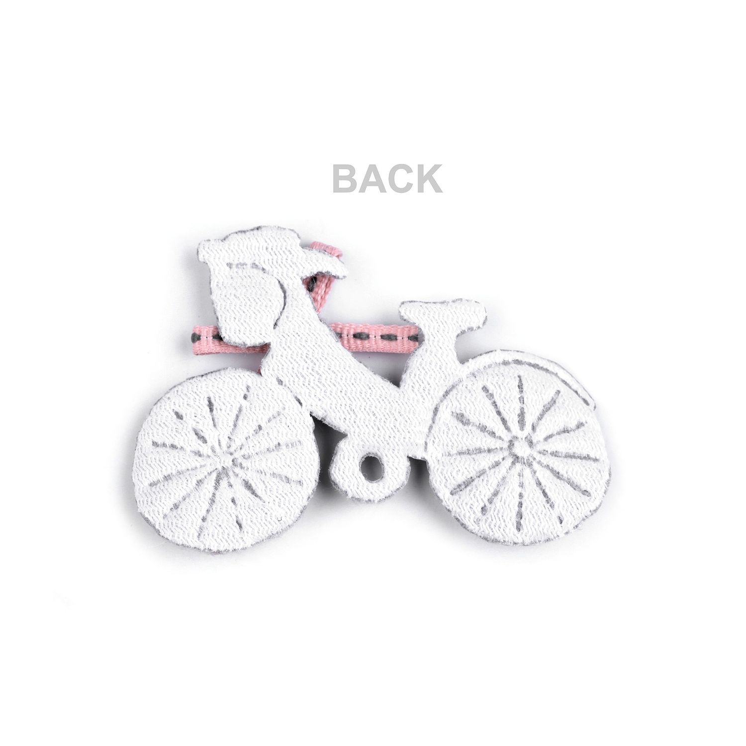 Accesoriu textil decorativ pentru haine, Bicicleta, 4 x 6,7 cm fotografia produsului View 2 L