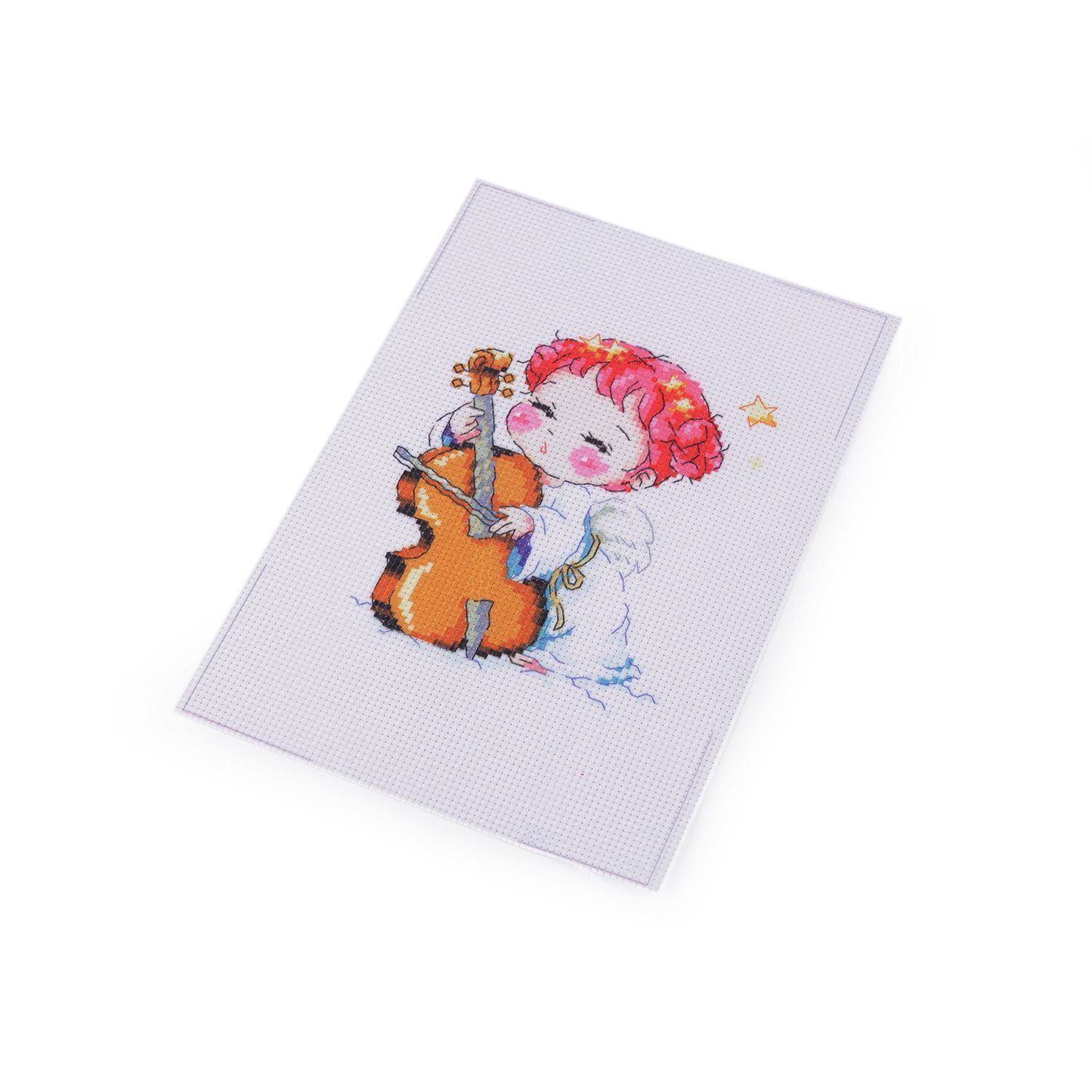 Set de brodat pentru copii, model imprimat 14 x 20 cm, Ingeras fotografia produsului