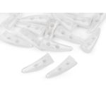 Set 10 nasturi din plastic, tip corn 16 x 41 mm Alb laptos fotografia produsului View 2 S