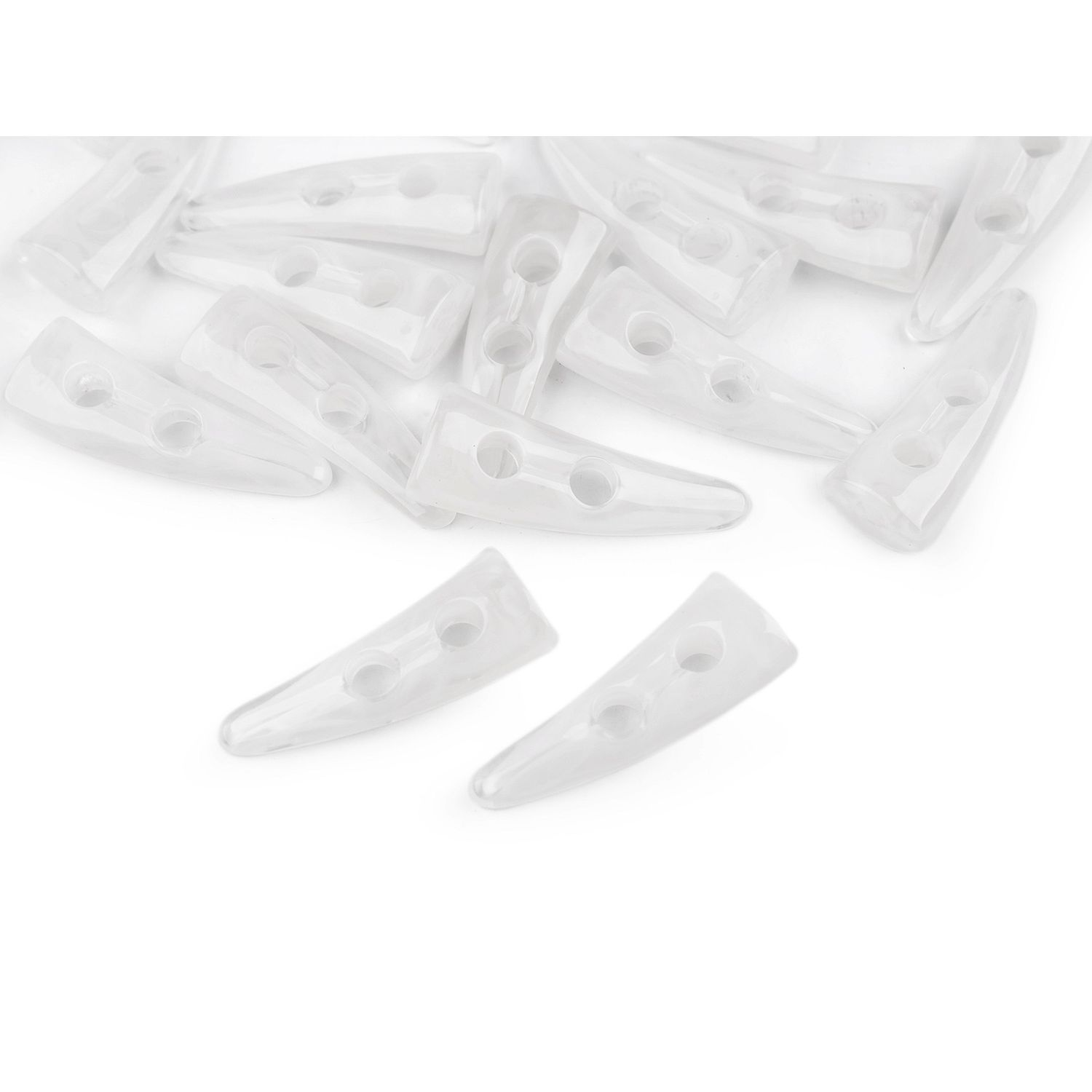 Set 10 nasturi din plastic, tip corn 16 x 41 mm Alb laptos fotografia produsului View 2 L