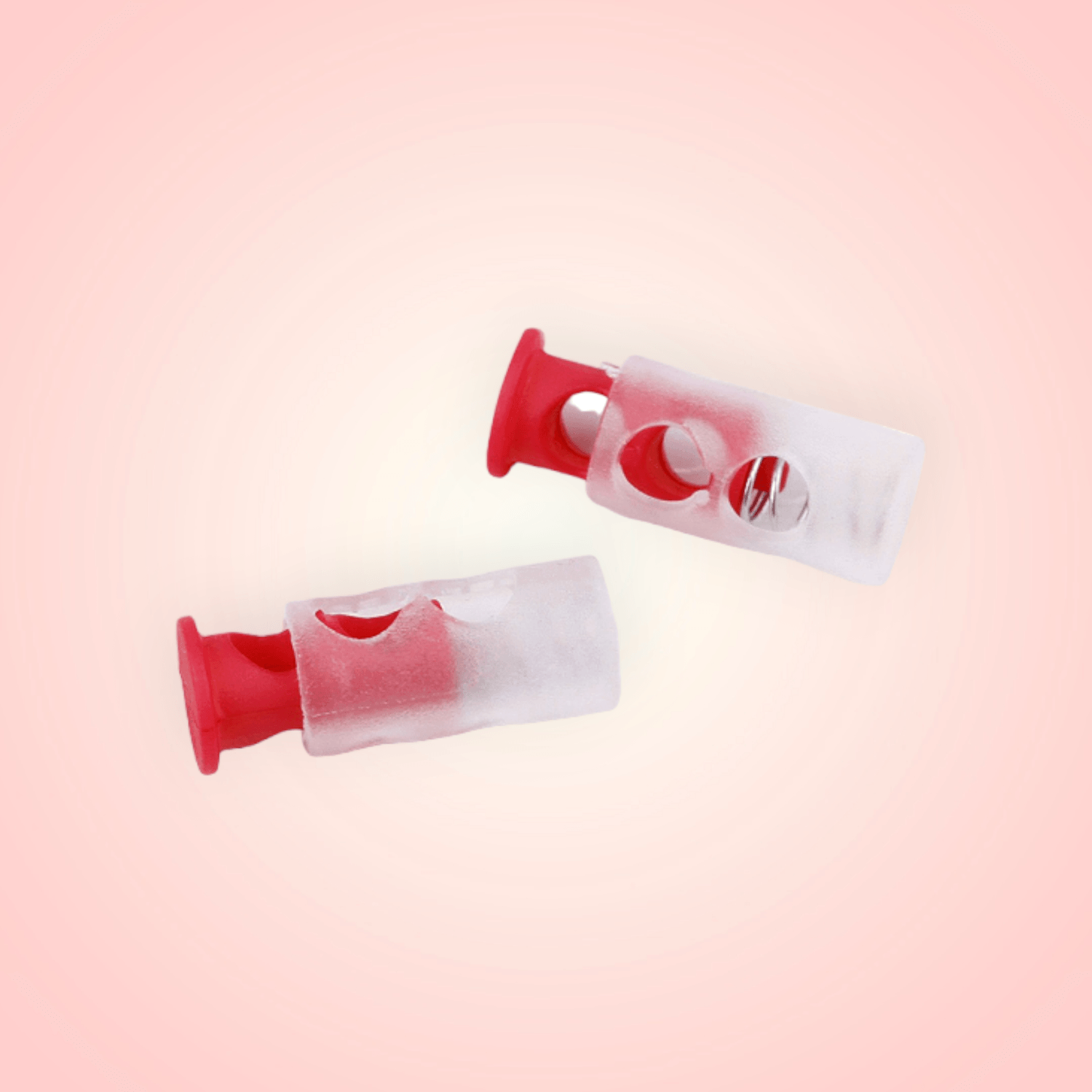Set 2 opritori pentru elastic sau snur 9 x 24 mm Rosu fotografia produsului View 5 L