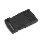 Catarama trident din plastic pentru textile, latime 25 mm, dimensiuni 32 x 58 mm Negru fotografia produsului