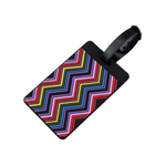 Eticheta pentru identificare bagaje 6,5 x 10 cm Zig zag multicolor fotografia produsului