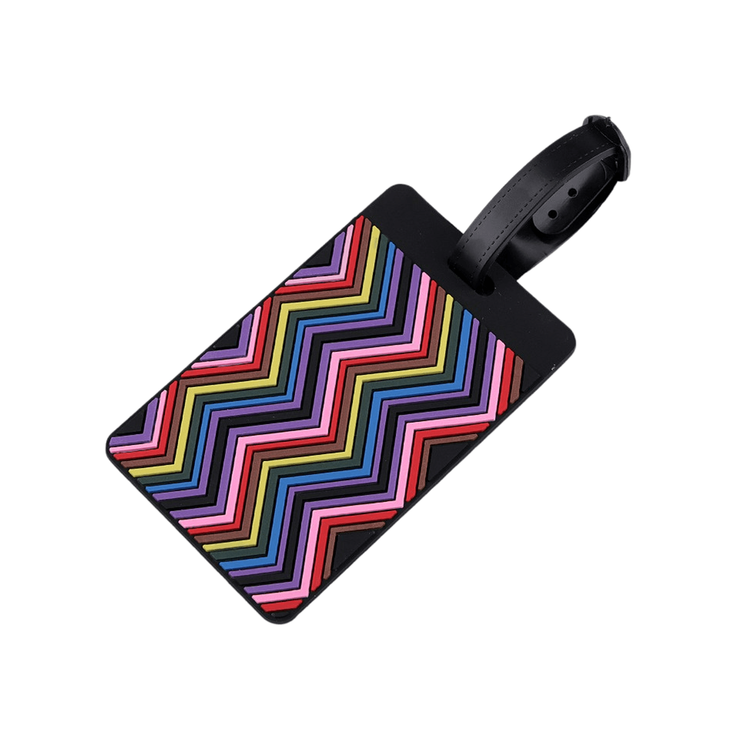 Eticheta pentru identificare bagaje 6,5 x 10 cm Zig zag multicolor fotografia produsului