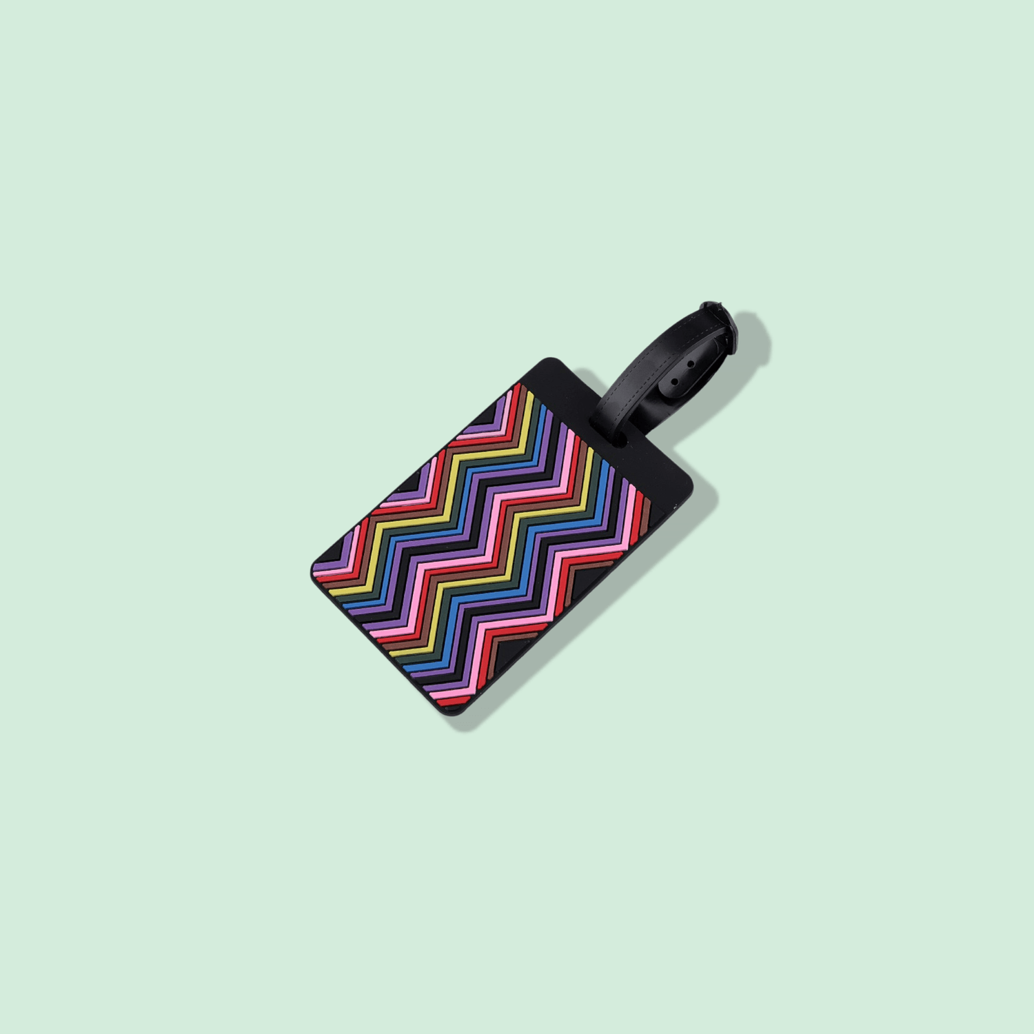 Eticheta pentru identificare bagaje 6,5 x 10 cm Zig zag multicolor fotografia produsului View 4 L