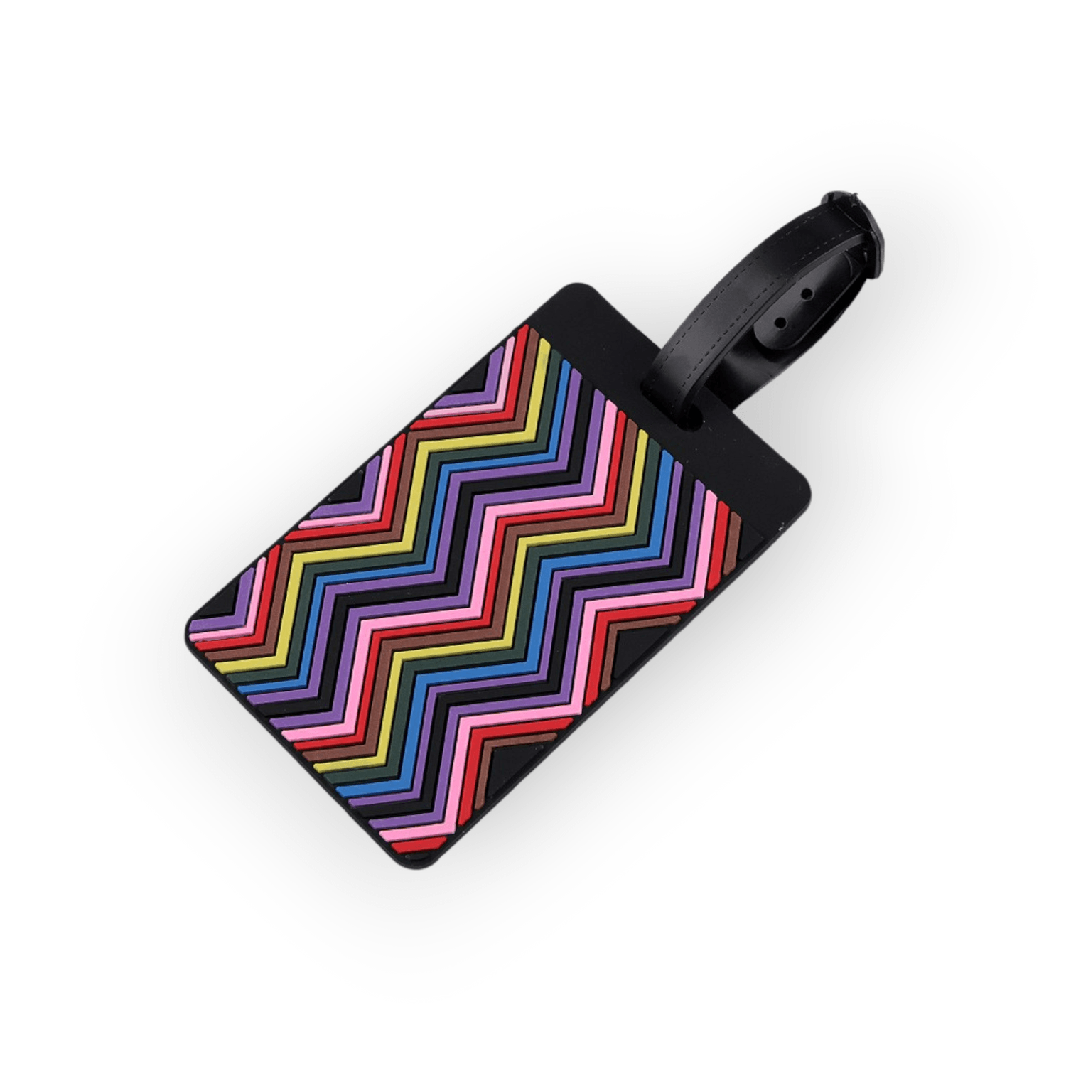 Eticheta pentru identificare bagaje 6,5 x 10 cm Zig zag multicolor fotografia produsului View 5 L