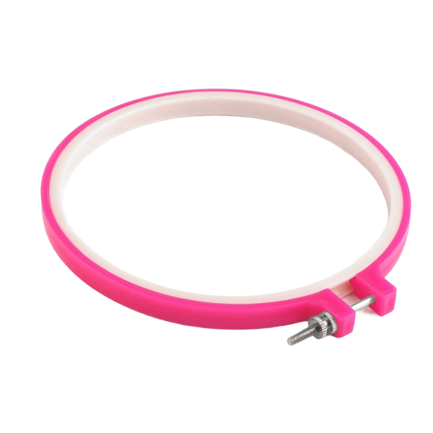 Gherghef broderie din plastic, diametru 19 cm, Roz fotografia produsului