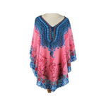 Rochie plaja tip Poncho, material nesifonabil, 115 x 85 cm, Roz fotografia produsului