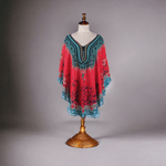 Rochie plaja tip Poncho, material nesifonabil, 115 x 85 cm, Fucsia fotografia produsului View 4 S