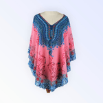 Rochie plaja tip Poncho, material nesifonabil, 115 x 85 cm, Roz fotografia produsului View 7 S
