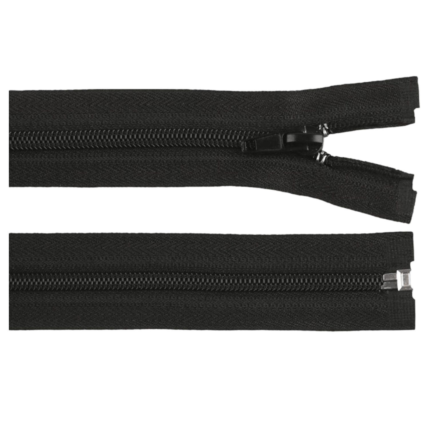 Fermoar plastic detasabil, spiralat, lung pentru cort 200 cm Negru fotografia produsului