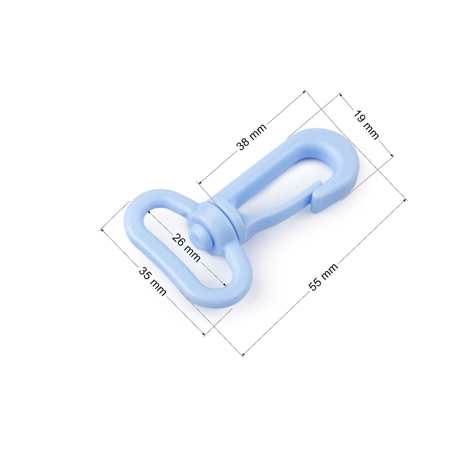 Carabina rotativa din plastic, dimensiuni 19 x 38 mm, Bleu fotografia produsului View 7 L