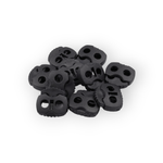 Set 10 opritori pentru snur cu 2 gauri, 20 x 20 mm Negru fotografia produsului View 6 S