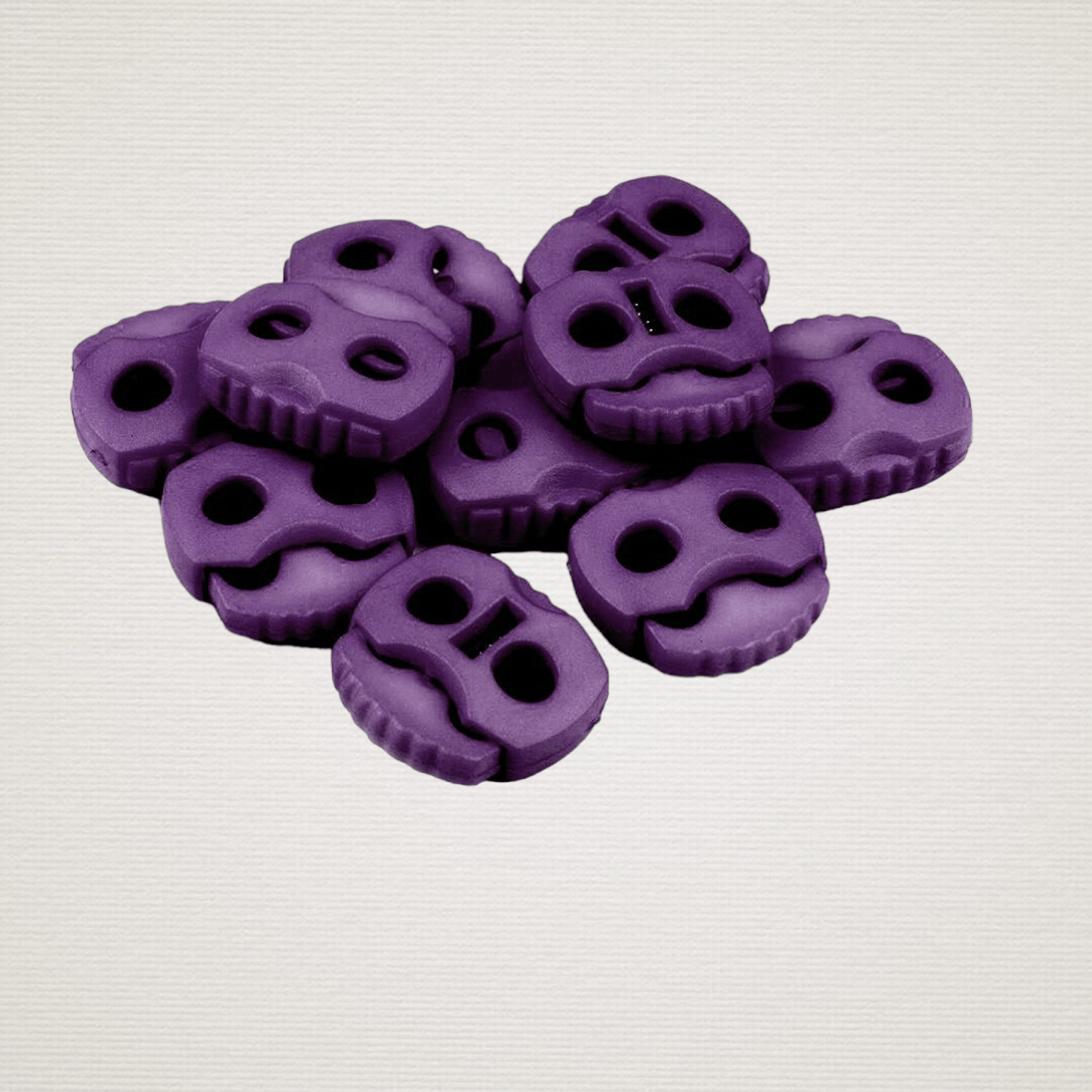 Set 10 opritori pentru snur cu 2 gauri, 20 x 20 mm Violet fotografia produsului View 4 L