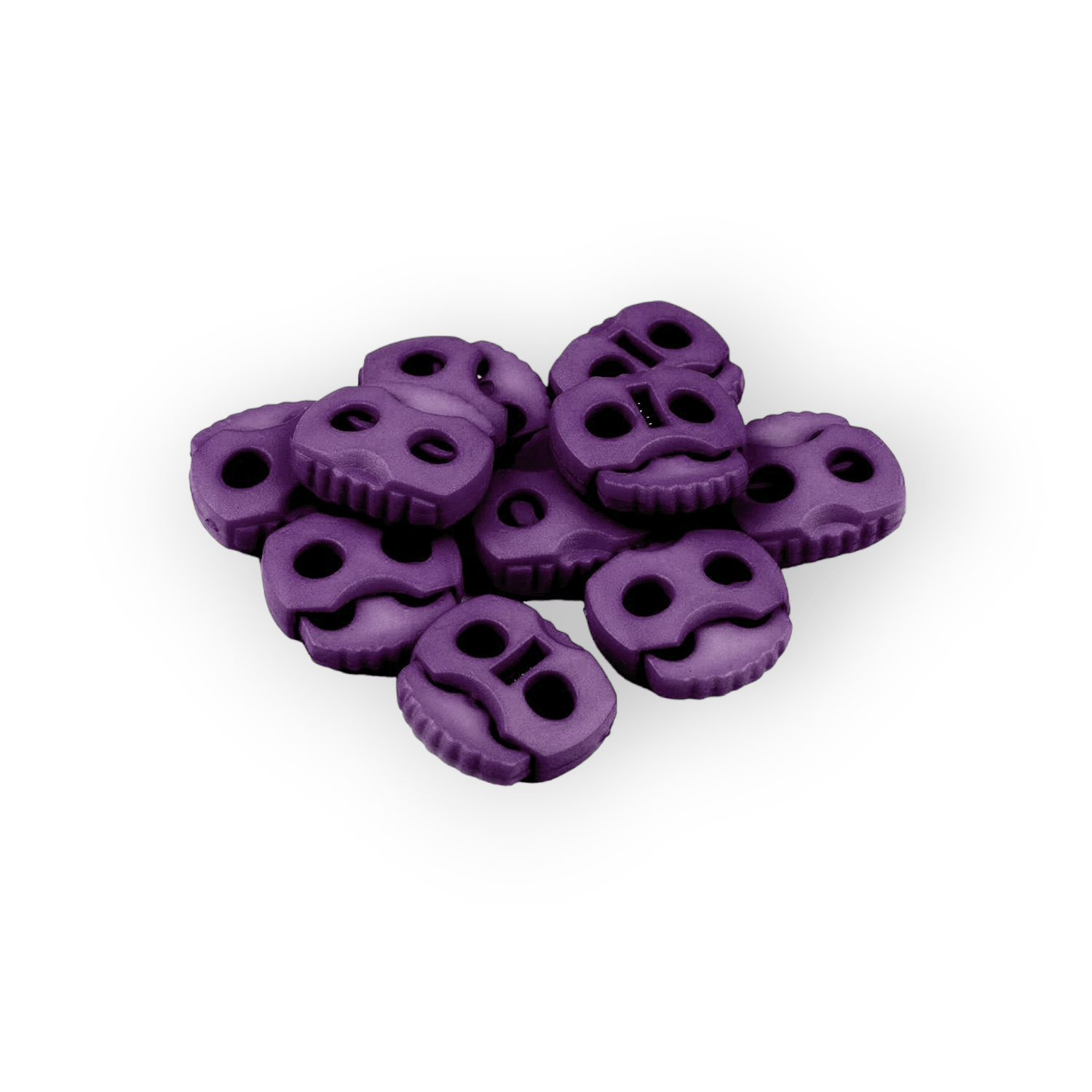 Set 10 opritori pentru snur cu 2 gauri, 20 x 20 mm Violet fotografia produsului View 5 L