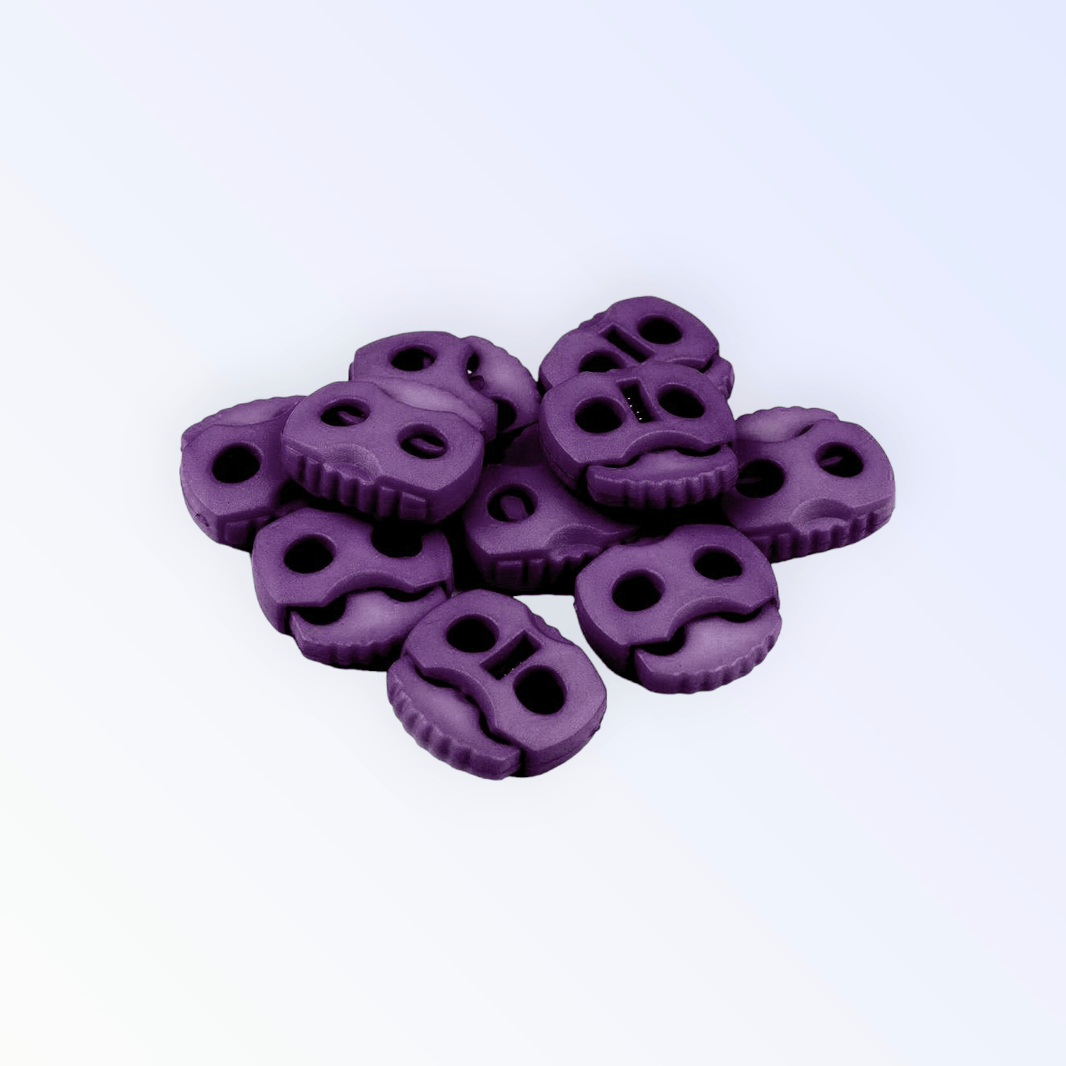 Set 10 opritori pentru snur cu 2 gauri, 20 x 20 mm Violet fotografia produsului View 6 L