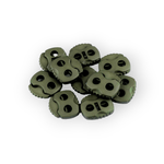 Set 10 opritori pentru snur cu 2 gauri, 20 x 20 mm Kaki fotografia produsului View 4 S