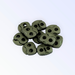 Set 10 opritori pentru snur cu 2 gauri, 20 x 20 mm Kaki fotografia produsului View 5 S