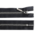 Fermoar metalic nedetasabil Jeans, lungime 14 cm, Negru fotografia produsului
