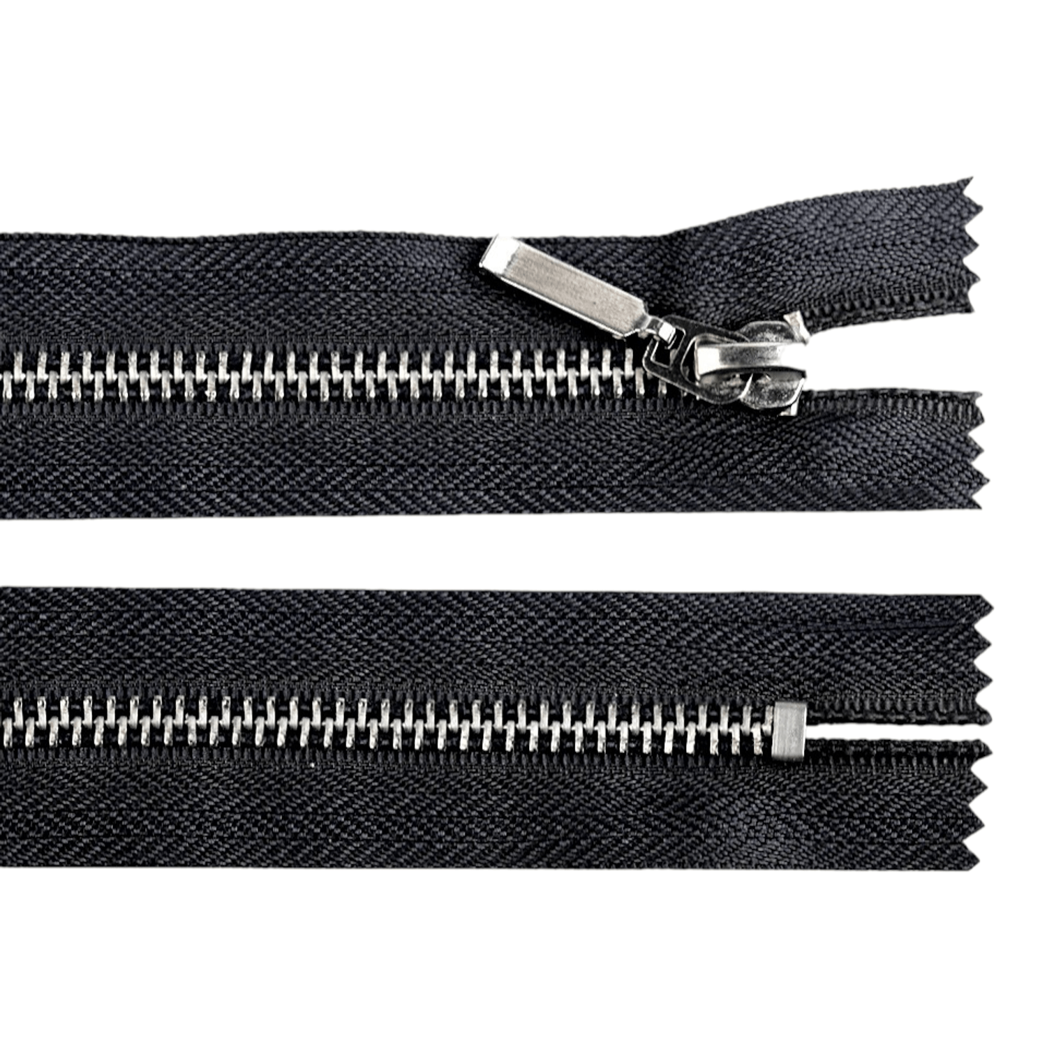 Fermoar metalic nedetasabil Jeans, lungime 14 cm, Negru fotografia produsului