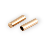 Set 10 terminatii metalice pentru snur, diametru 4 mm, 5 x 17 mm, Auriu rose fotografia produsului View 3 S