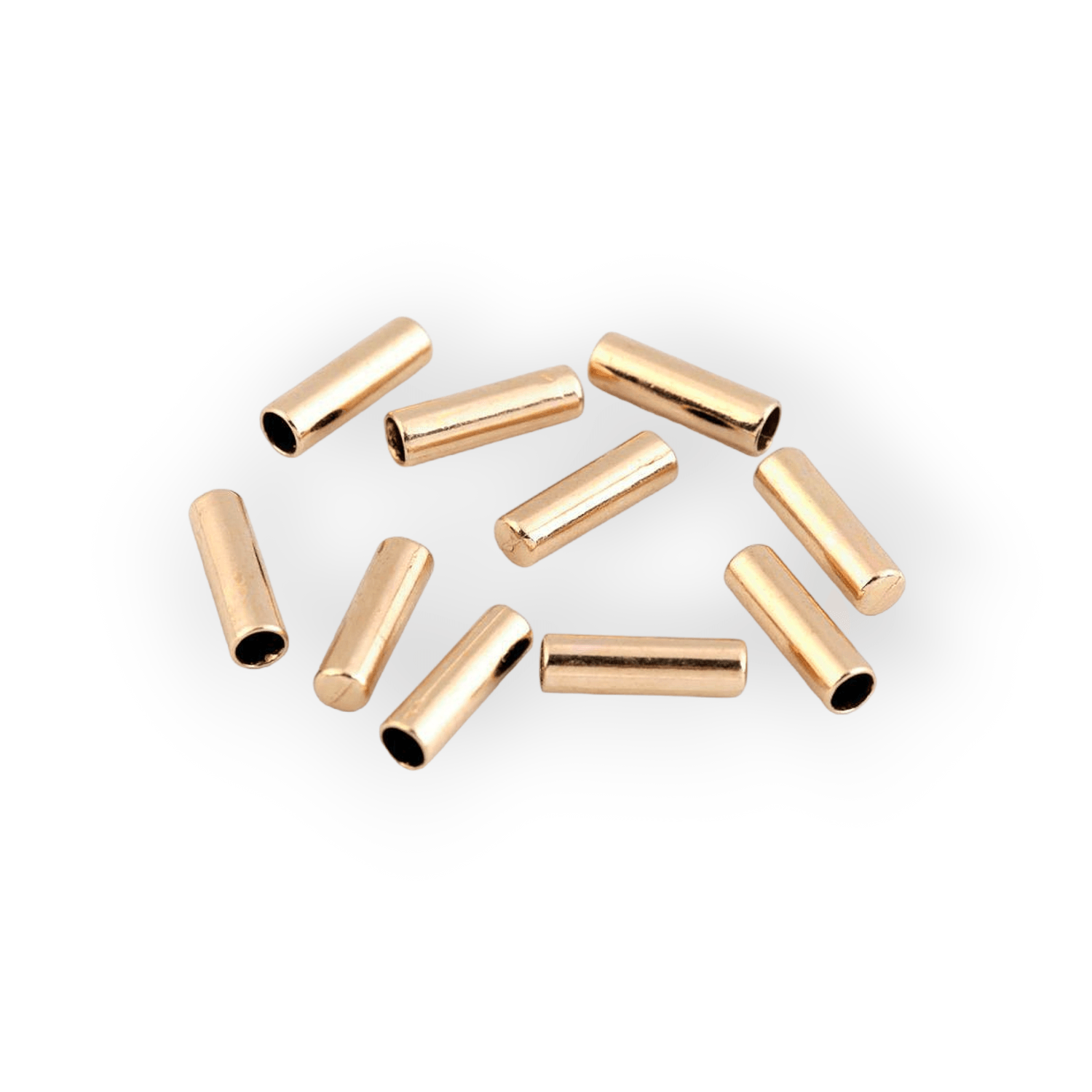 Set 10 terminatii metalice pentru snur, diametru 4 mm, 5 x 17 mm, Auriu rose fotografia produsului View 6 L