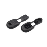 Set 2 capete din plastic pentru snur 15 x 19 mm Negru fotografia produsului View 3 S