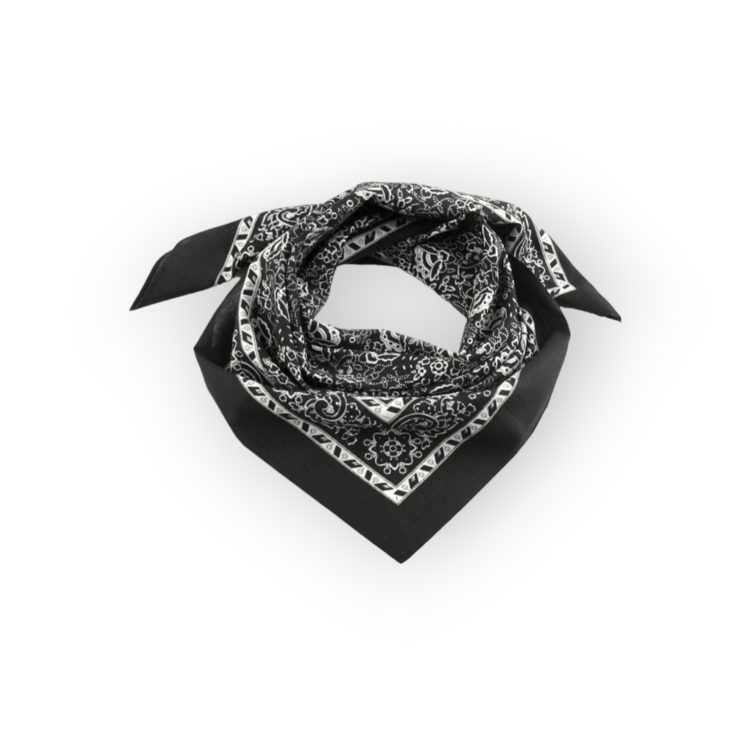 Batic bumbac, imprimeu floral, 70 x 70 cm Negru fotografia produsului
