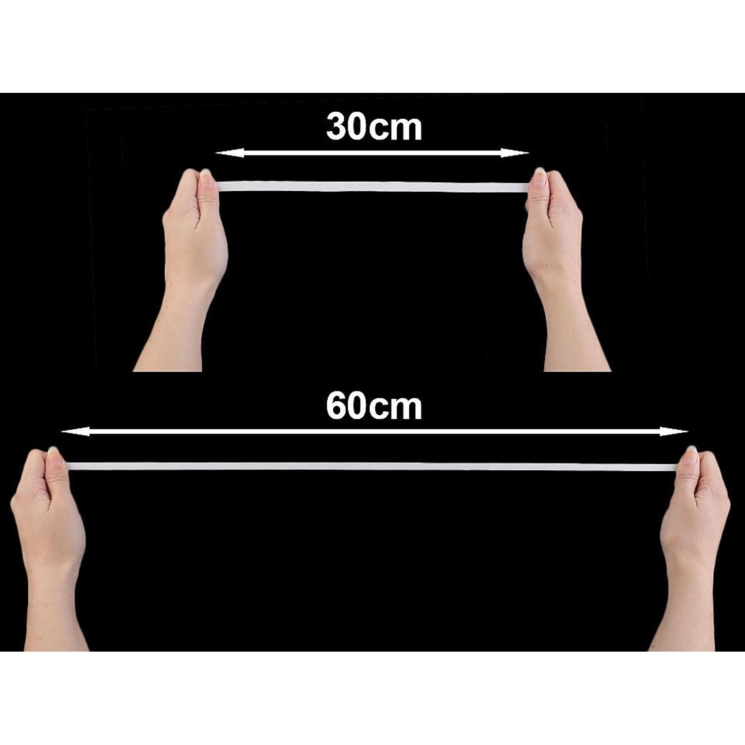 Elastic simplu plat, latime 9.2 mm, lungime 5 m, Alb fotografia produsului View 2 L