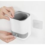 Perie rotunda pentru wc, din silicon, cu cap flexibil, fixare pe perete fotografia produsului View 3 S
