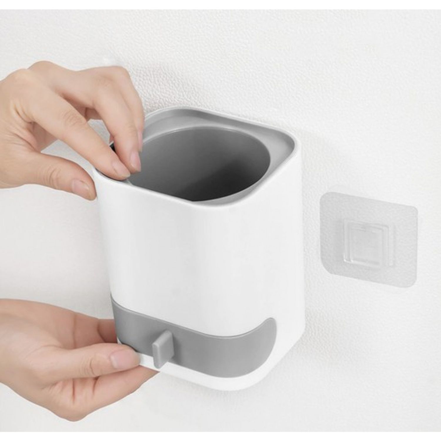 Perie rotunda pentru wc, din silicon, cu cap flexibil, fixare pe perete fotografia produsului View 3 L