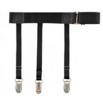 Set bretele suspensor, pentru barbati, ajustabile, ideale pentru camasa, maiou sau tricou, Negru fotografia produsului View 3 S