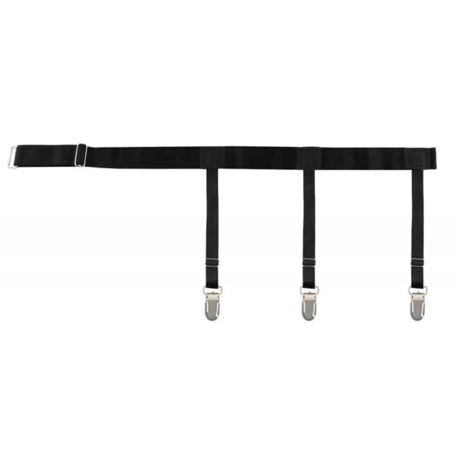 Set bretele suspensor, pentru barbati, ajustabile, ideale pentru camasa, maiou sau tricou, Negru fotografia produsului View 2 L