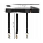 Set bretele suspensor, pentru barbati, ajustabile, ideale pentru camasa, maiou sau tricou, Negru fotografia produsului View 10 S