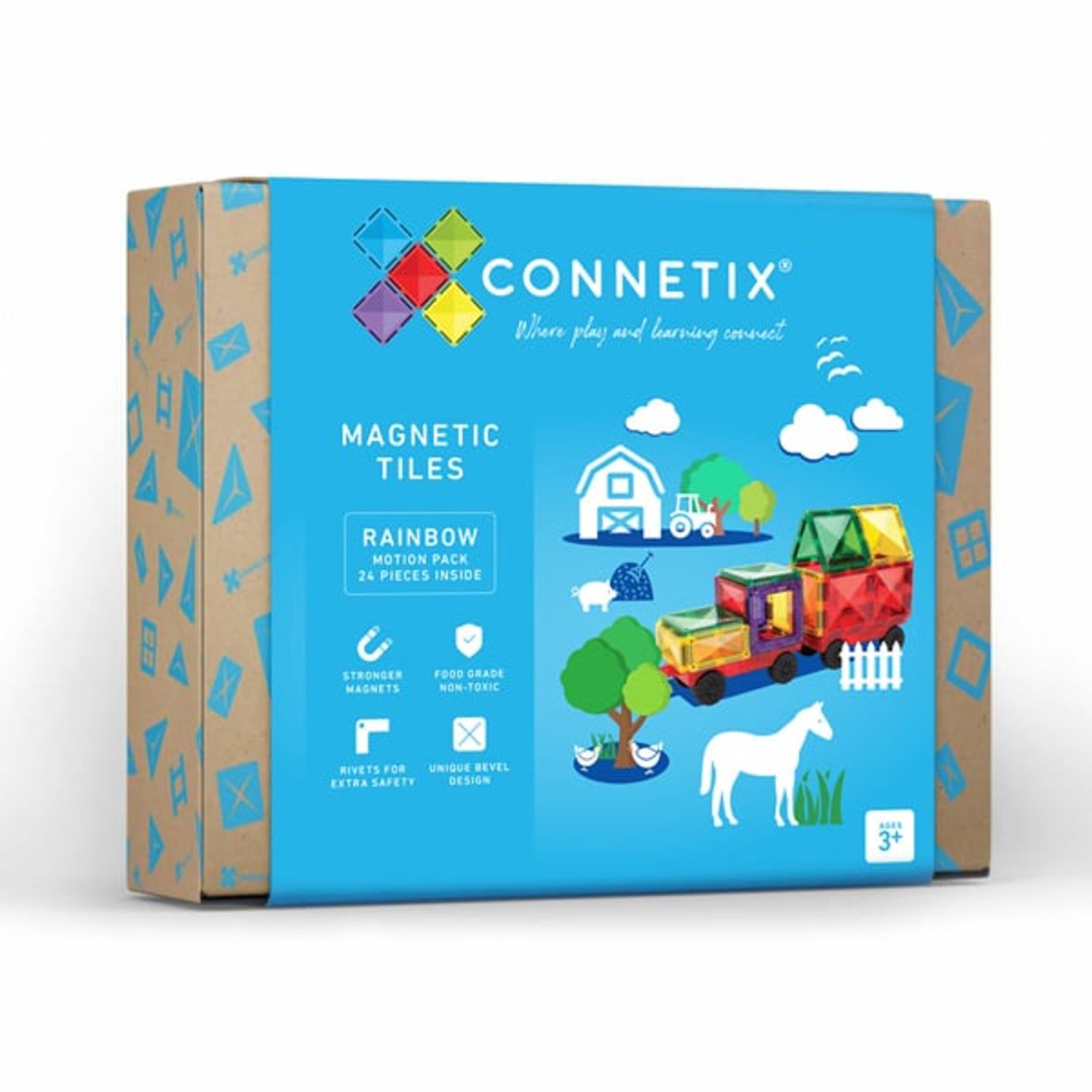 Magnetic Tiles Set constructie magnetic, 24 piese masinute fotografia produsului View 2 L