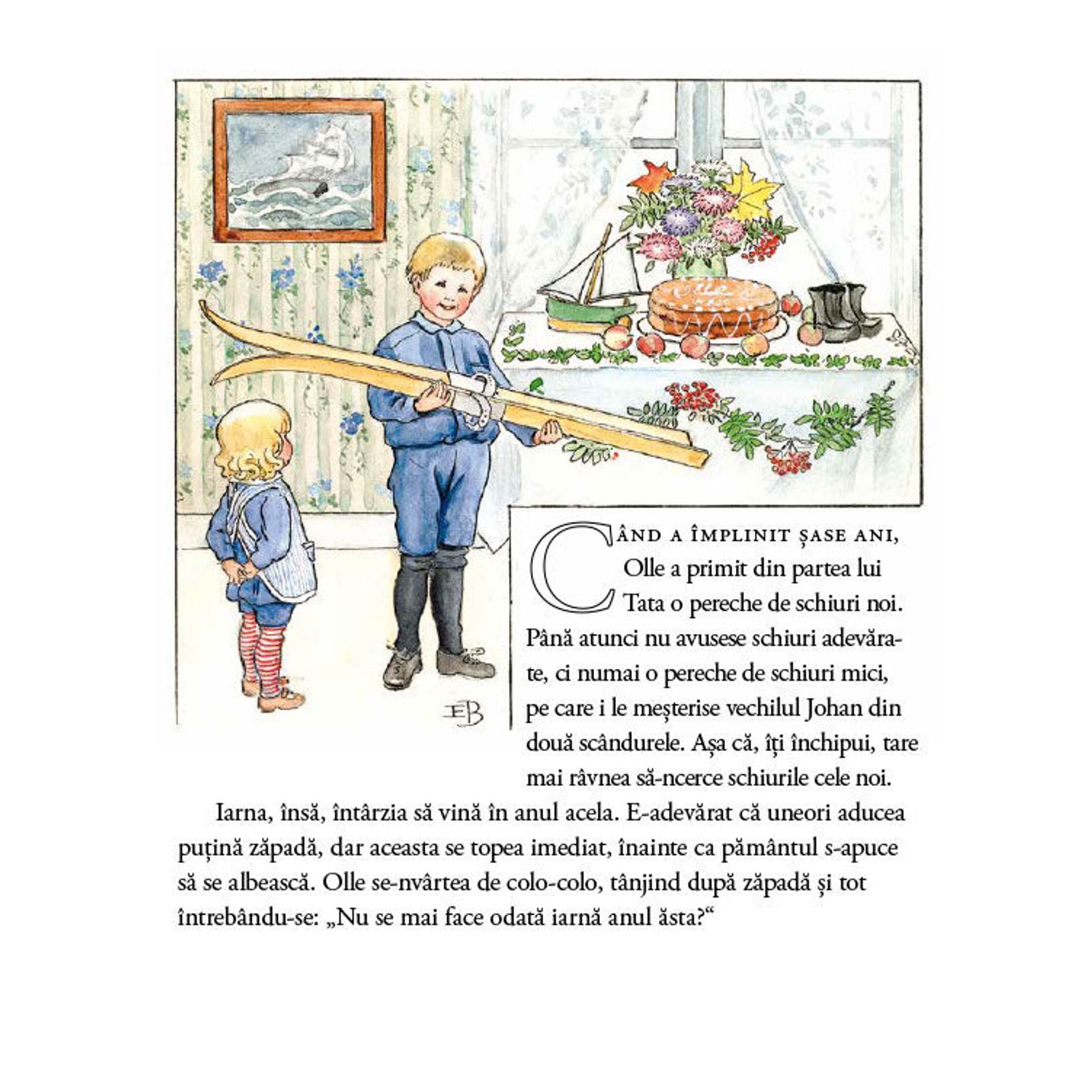 Calatoria lui Olle pe schiuri. de Elsa Beskow fotografia produsului
