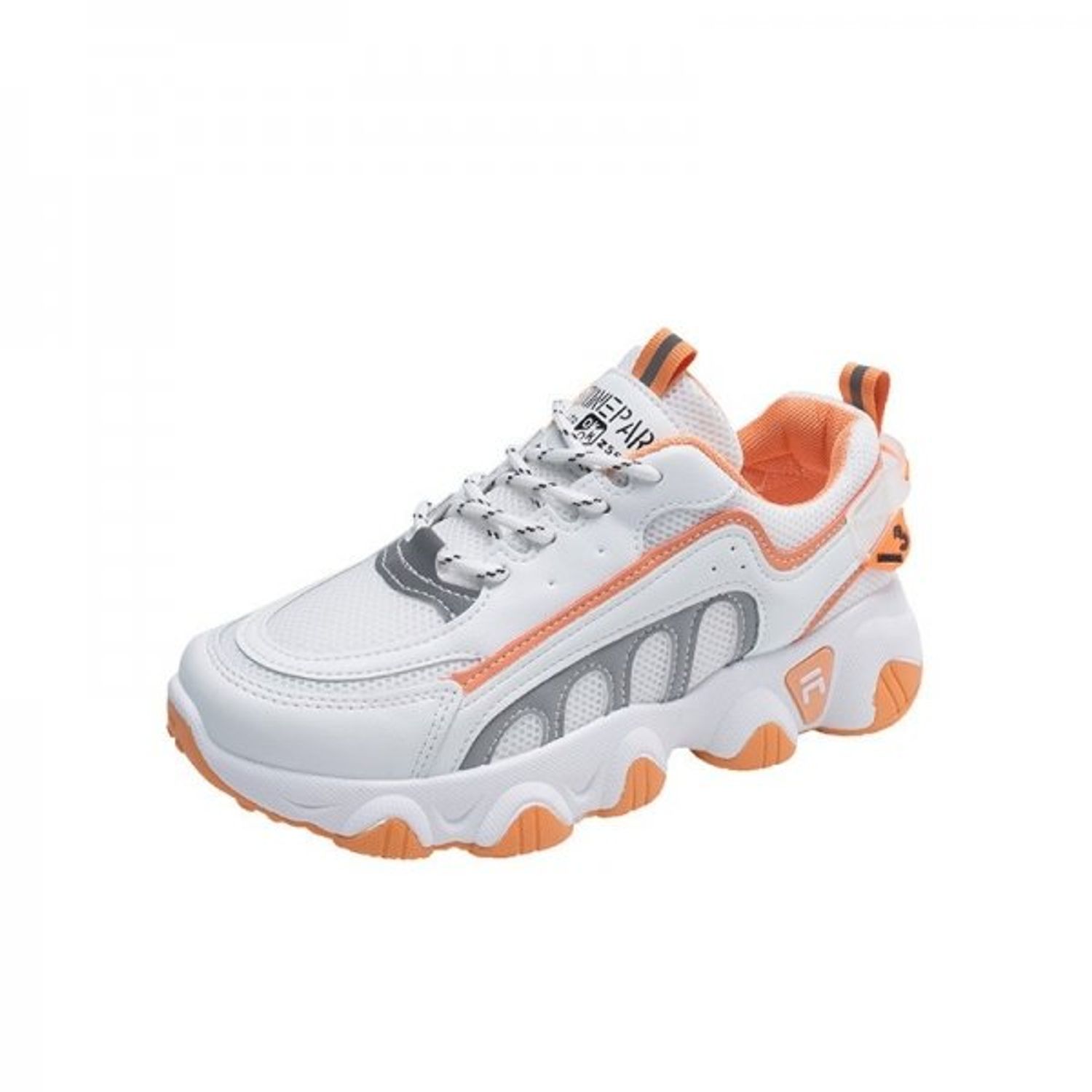 Pantofi sport dama AD41, model alb/orange, AD41-37 fotografia produsului