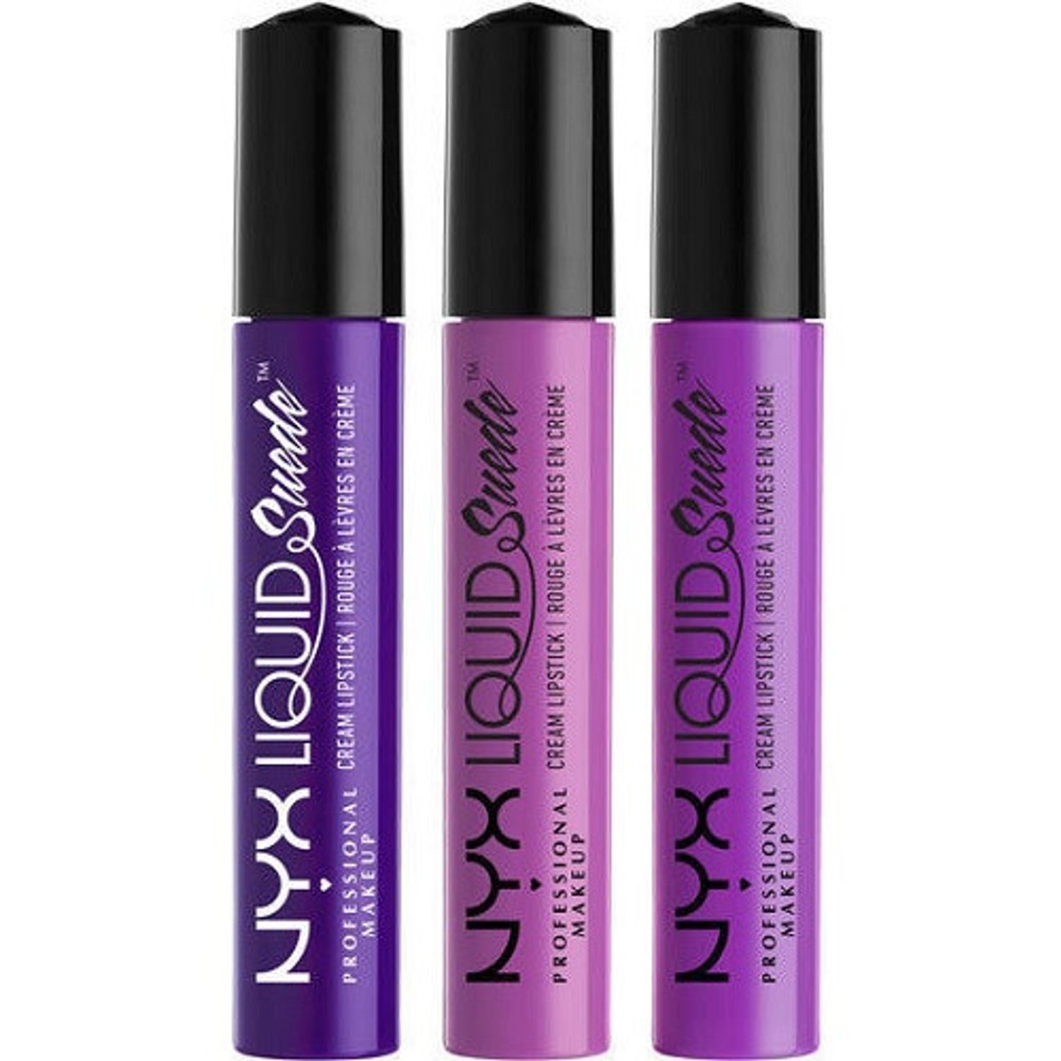 Set 3 rujuri de buze rezistente, NYX, Liquid Suede, 07 fotografia produsului