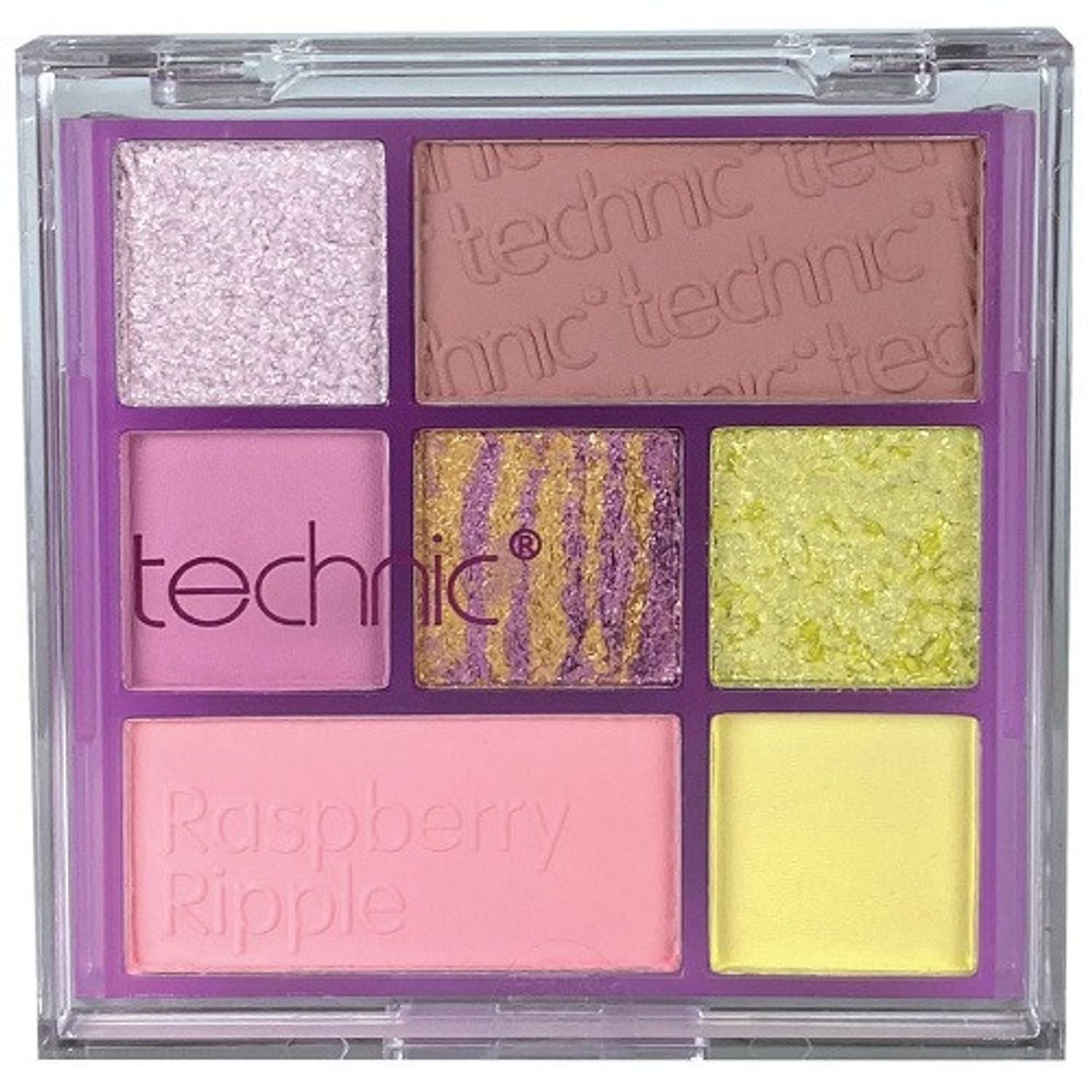 Paleta fard de ochi, Technic , Raspberry Ripple, 7 culori fotografia produsului