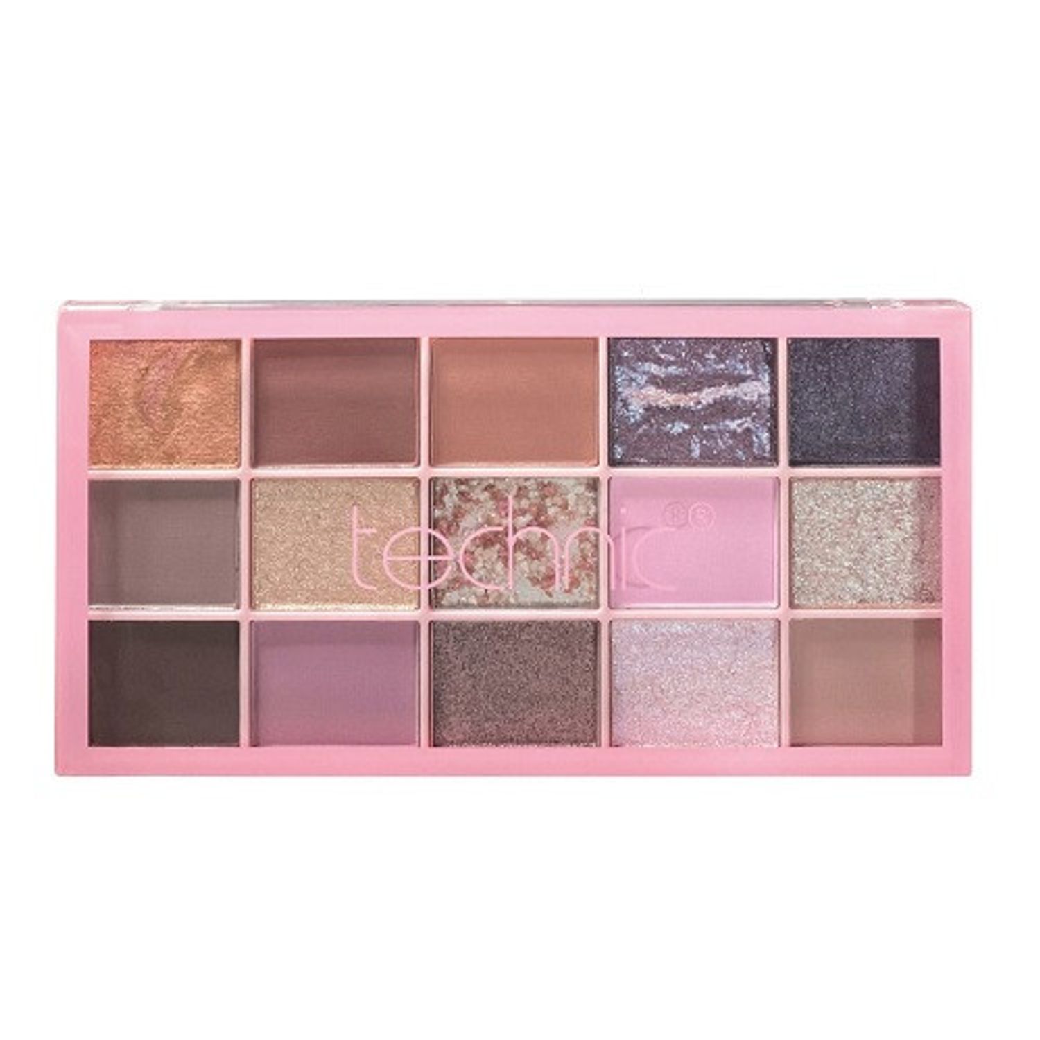 Paleta fard de pleoape, Technic, Pressed Pigment, Unconditional, 15 culori fotografia produsului
